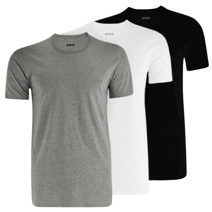 Foto do Produto PACK 3 CAMISETAS BOSS 50475284 GRIS/BLANCO/NEGRO