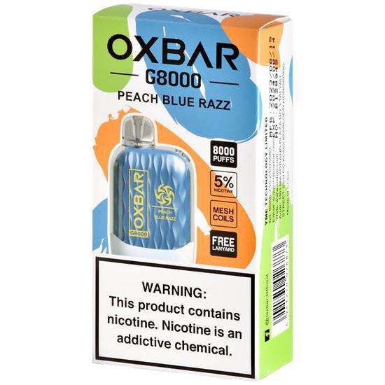 Foto do Produto Vaper Descartável Oxbar G8000 Peach Blue Razz 8000 Puffs