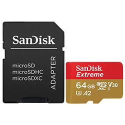 Foto do Produto Cartão de Memória Micro SD SanDisk Extreme U3 64GB