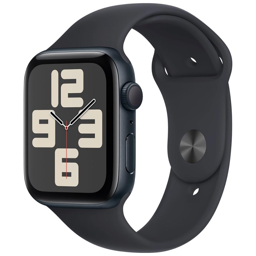 Foto do Produto Apple Watch SE2 MRE93LL/A 44MM / M-L / GPS / Aluminium Sport Band - Midnight