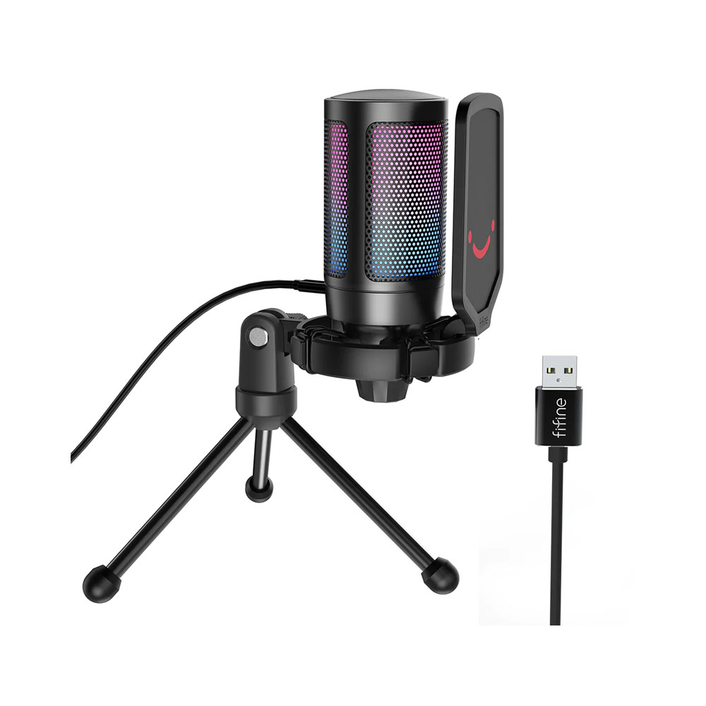 Foto do Produto MICRÓFONO FIFINE A6T RGB USB BLACK