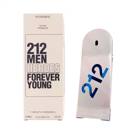 Foto do Produto Tester Perfume Carolina Herrera 212 Men Heroes Forever Young EDT Masculino 90ml