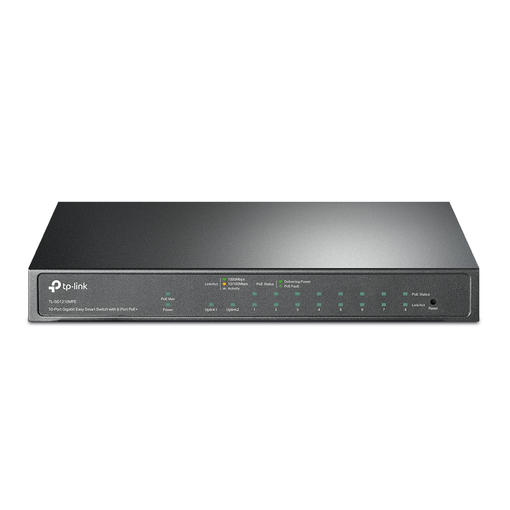 Foto do Produto Switch TP-Link TL-SG1210MPE - 10 Portas - 1000MBPS - Cinza