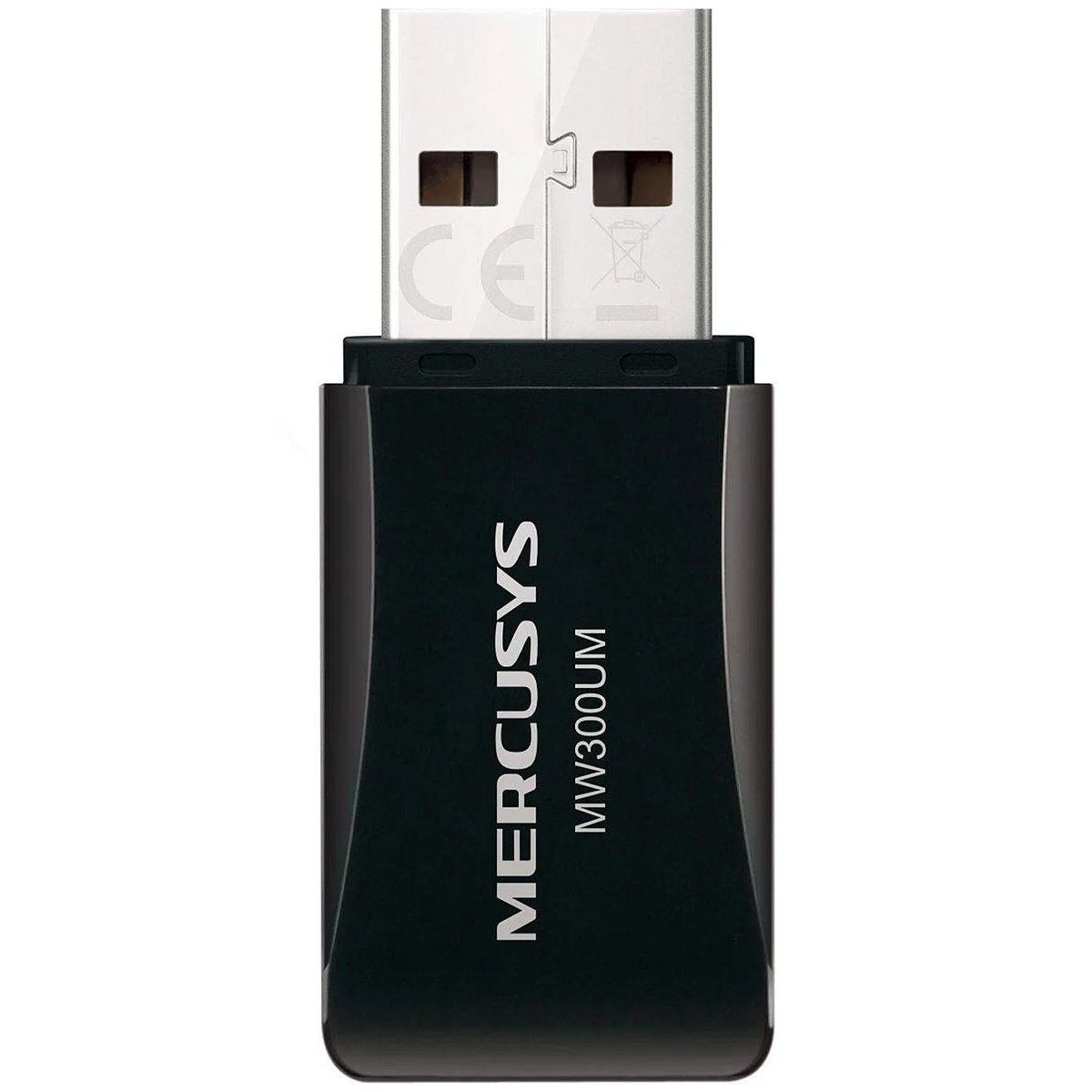 Foto do Produto Adaptador Wi-Fi Mercusys MW300UM - 300Mbps - USB - Preto