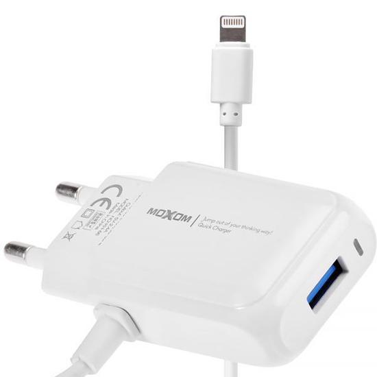 Foto do Produto Carregador Moxom KH-66 Bivolt - Cabo Lightning