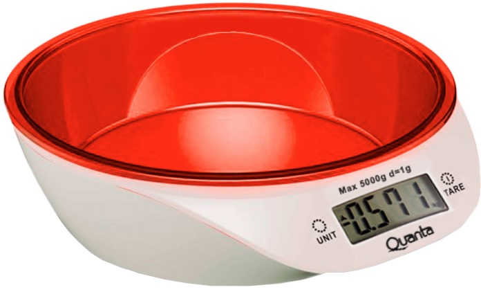 Foto do Produto Balançade Cozinha Digital Quanta QTBLC9000 5kg - Branco/Laranja
