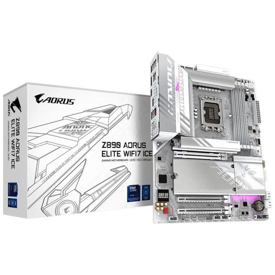 Foto do Produto Placa Mãe Gigabyte Z890 Aorus Elite Wi-Fi 7 Ice Intel Soquete LGA 1851
