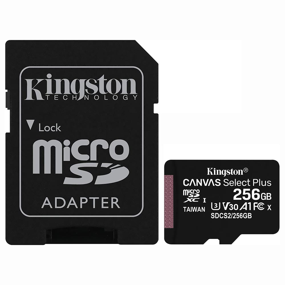 Foto do Produto Cartao de Memoria Micro SD Kingston Canvas Select Plus 256GB