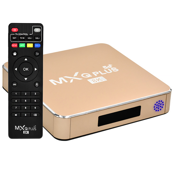 Foto do Produto Receptor TV Box MXQ Plus 5G 8K / Ultra HD / 512GB / 128GB / Wifi / USB / HDMI - Gold