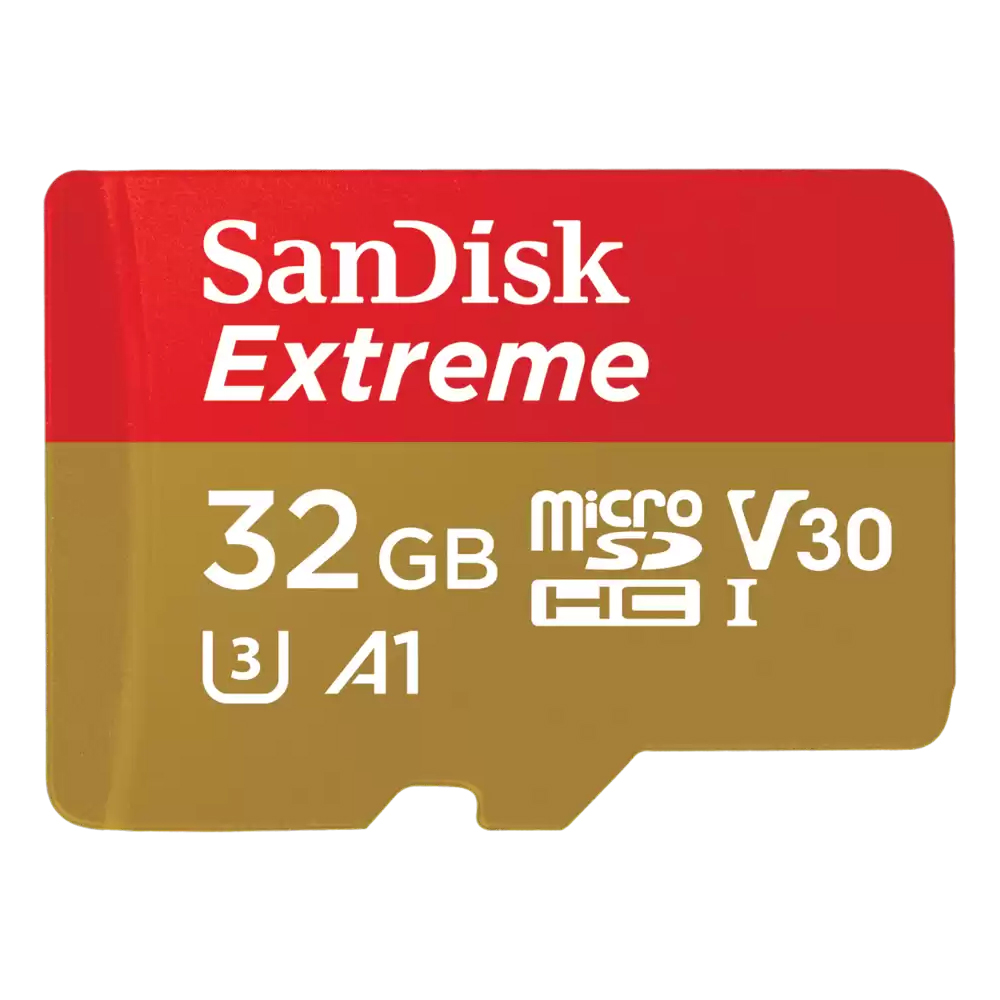 Foto do Produto Cartão MicroSD 32GB SanDisk Extreme SDSQXAF-032G-GN6AA 100MB/s / V30 / A1