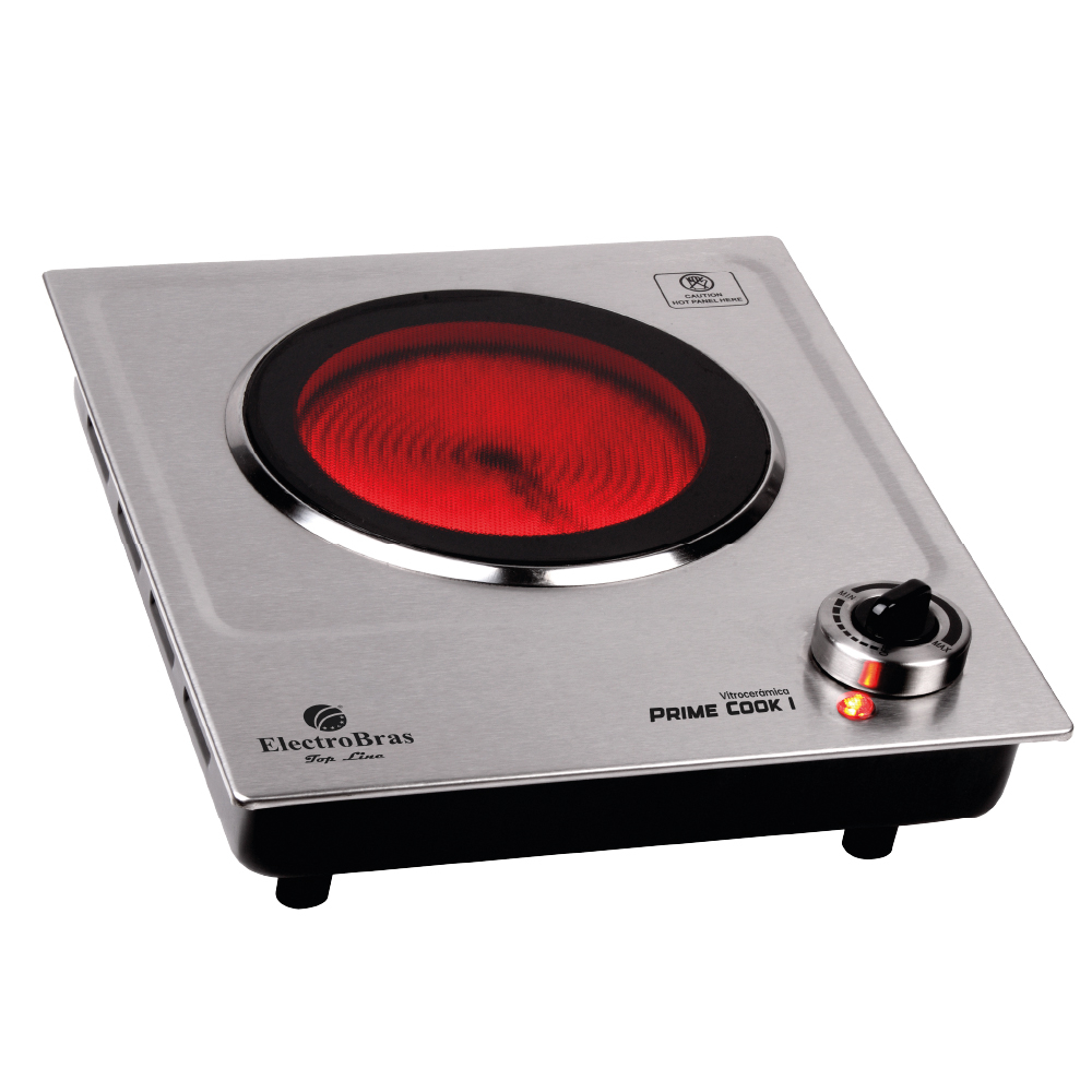 Foto do Produto Fogão Elétrico ElectroBras Prime Cook I EBVC-31 - 1200W - 1 Boca - Infravermelho - 110V - Prata