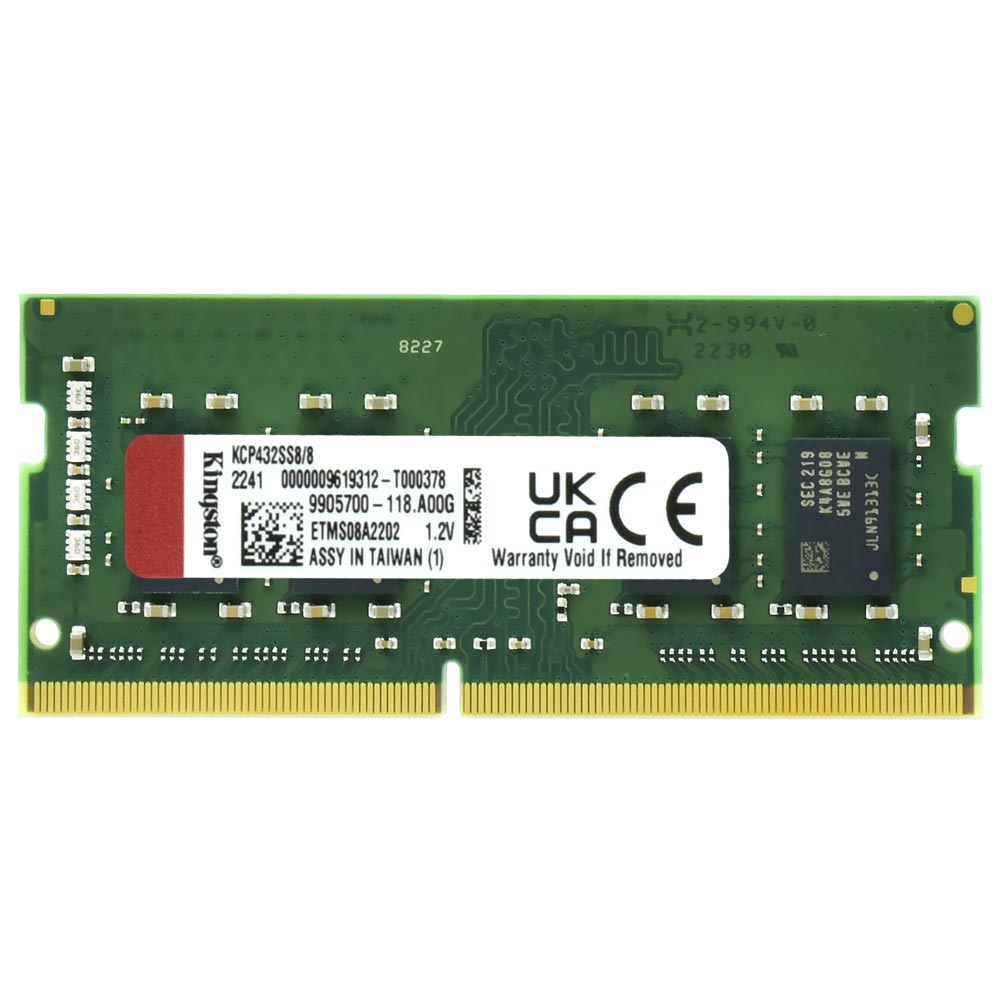 Foto do Produto Memória RAM para Notebook Kingston DDR4 8GB 3200MHz - KCP432SS8/8