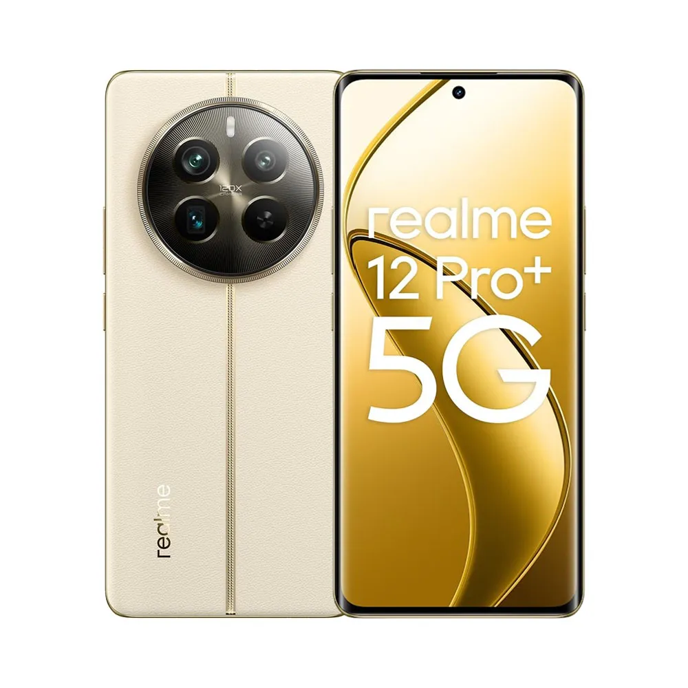 Foto do Produto REALME CEL 12 PRO+ RMX3840 VIDRIO Y METAL 5G 6.7" DS NFC 8/256GB ANATEL 67W BEIGE