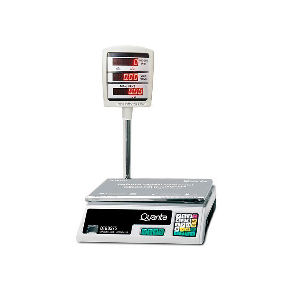 Foto do Produto Balança Digital Quanta QTBD275 - Até 40kg - Bivolt - Branco