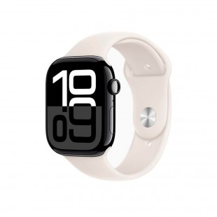 Foto do Produto RELOGIO APPLE WATCH S10 46MM JET BLACK/STARLIGHT MWX13LW/A GPS M/L