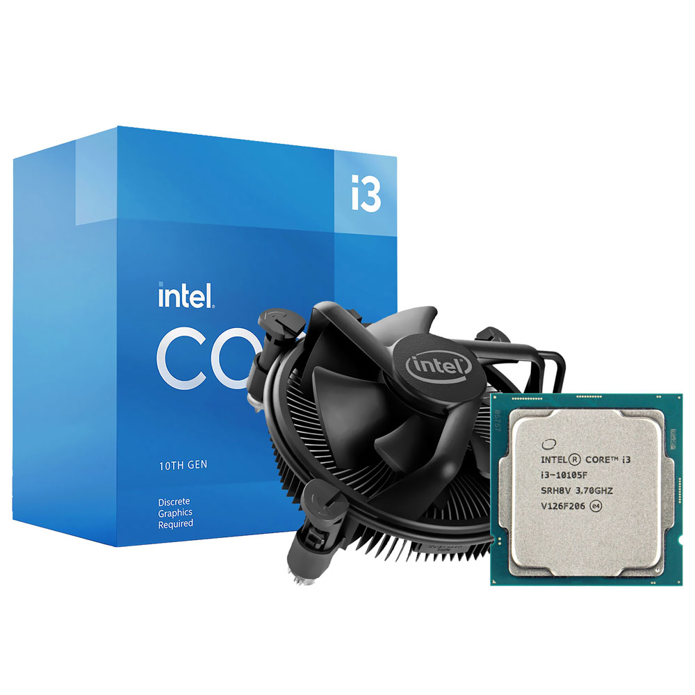 Foto do Produto Processador Intel Core i3 10105F Socket LGA 1200 / 3.7GHz / 6MB