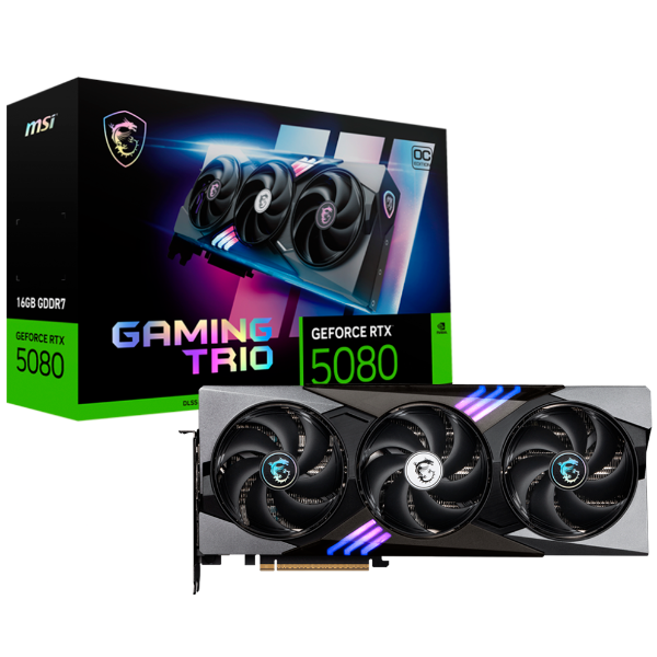 Foto do Produto VGA MSI 16GB RTX5080 GAMING TRIO OC 912-V531-026