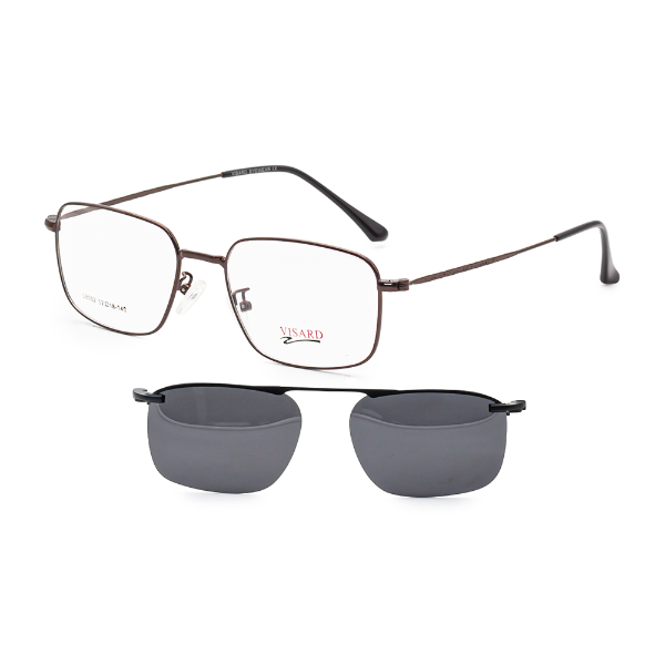 Foto do Produto Armação para Óculos de Grau Clip-on Visard L8002 C5 52-18-140mm - Bronze