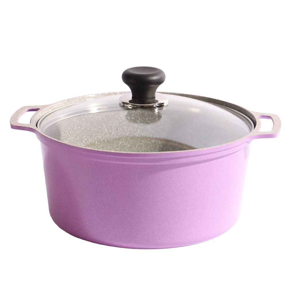 Foto do Produto ECORAMIC CACEROLA CERAMICA C/TAPA LILA 24CM
