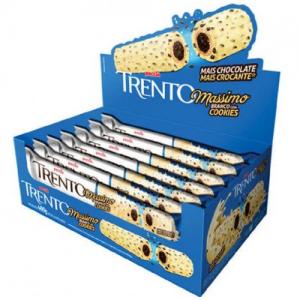 Foto do Produto Chocolate Peccin Trento Massimo Branco Cookies Caixa 15X25G