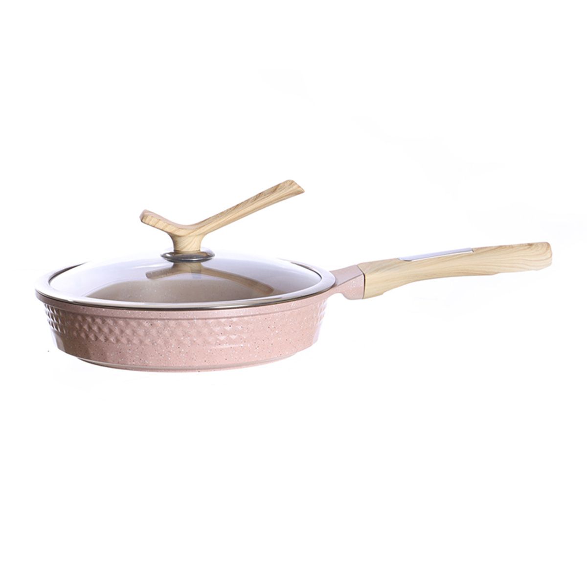 Foto do Produto SARTEN C/TAPA Y MANGO MADERA ROSA26CM