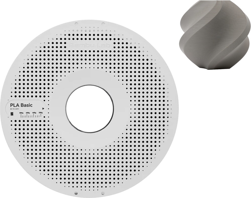 Foto do Produto Filamento para Impressora 3D PLA Basic Bambu Lab 1.75mm 1Kg - Gray