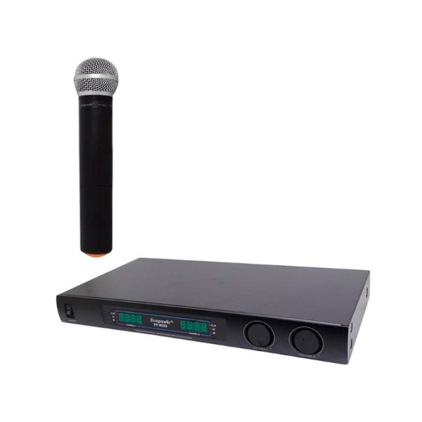 Foto do Produto Microfone Sem Fio Ecopower EP-M202 com Microfone - Preto