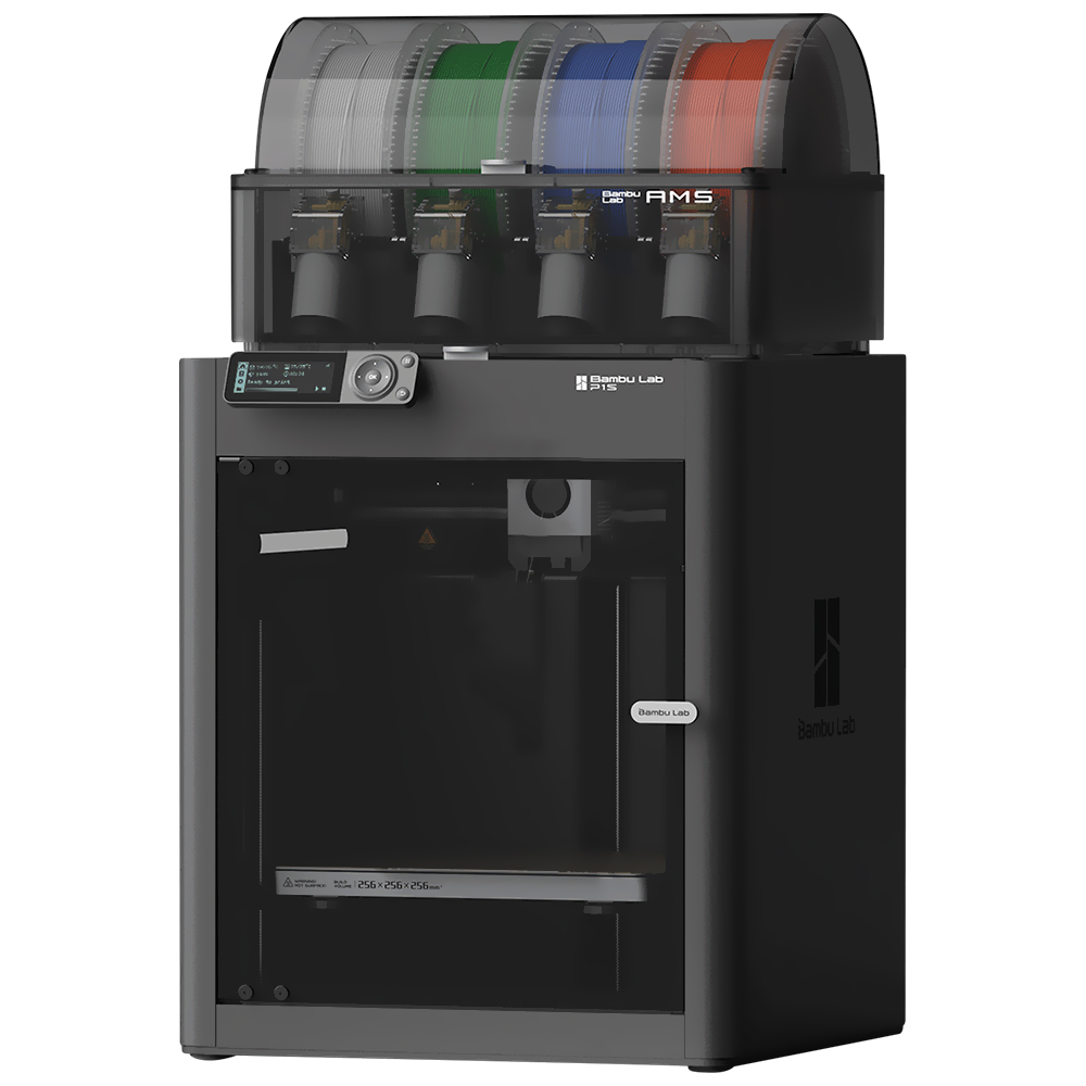 Foto do Produto Impressora 3D Bambu Lab PF001-U+SA001 P1S Combo AMS / Bivolt - Cinza