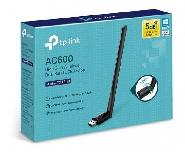 Foto do Produto ADAPTADOR USB WIFI TP-LINK ARCHER T2U PLUS AC600