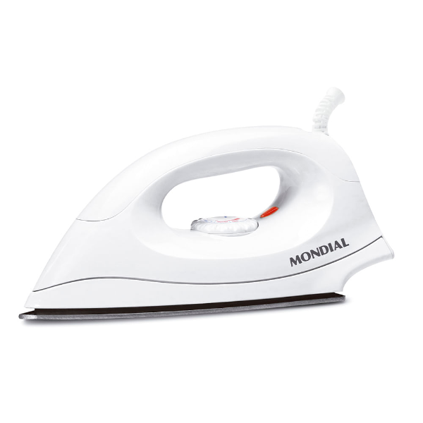 Foto do Produto Ferro Passar A Vapor A Seco Mondial NF-04 Com 6 Níveis de Temperatura 1000W / 220V ~ 60Hz - Branco
