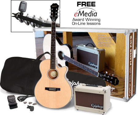 Foto do Produto KIT VIOLAO EPIPHONE PPGR-EEP4NACH1 PR-4E NAT