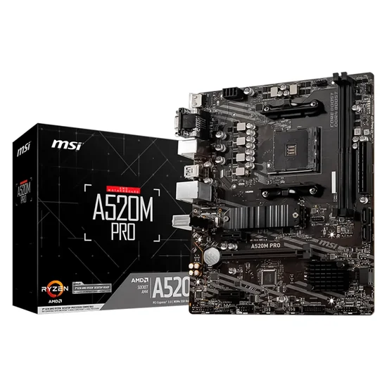 Foto do Produto Placa Mãe MSI A520M Pro AMD Soquete AM4
