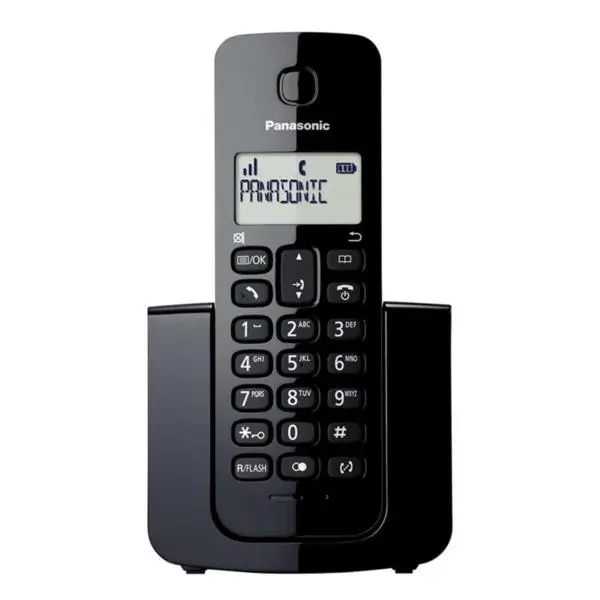 Foto do Produto Telefone Sem Fio Panasonic KX-TGE110LAB - 1 Bases - Com Bina - Bivolt - Preto