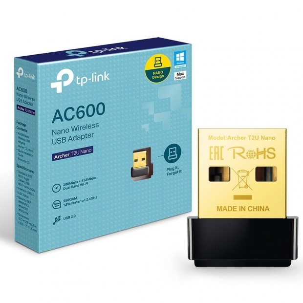 Foto do Produto ADAPTADOR USB WIFI TP-LINK ARCHER T2U NANO AC600