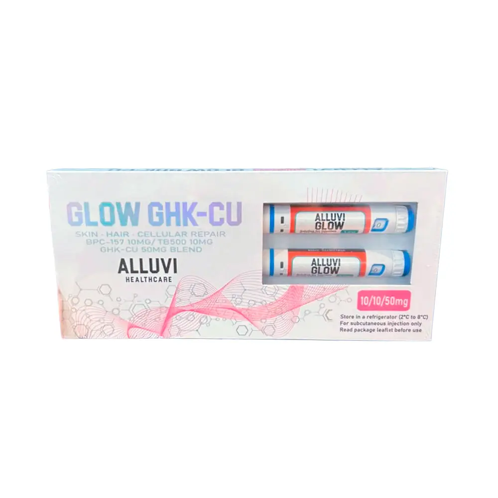 Foto do Produto Peptídeos Alluvi Glow (BPC157 10MG + TB500 10MG + GHK-CU 50MG)(Atacado)