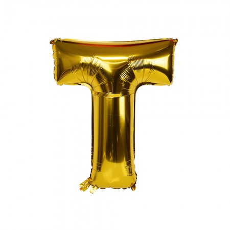 Foto do Produto Balao Letra T Dourado 16 Polegadas