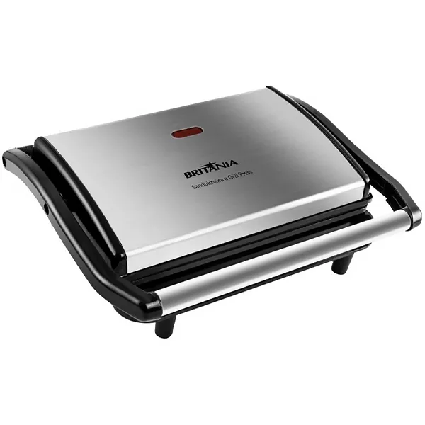 Foto do Produto Sanduicheira e Grill Britânia Press BGR27I 850 watts 220V ~ 50/60 Hz - Prata/Preta