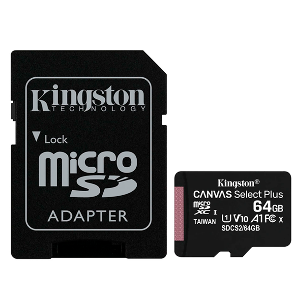 Foto do Produto CARTAO MICROSD 64GB KINGSTON 100MBS SDCS2/64GB