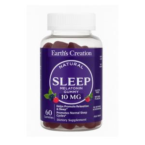 Foto do Produto Melatonina Sleep Aid 10mg Earth's Creation 60 Gummies