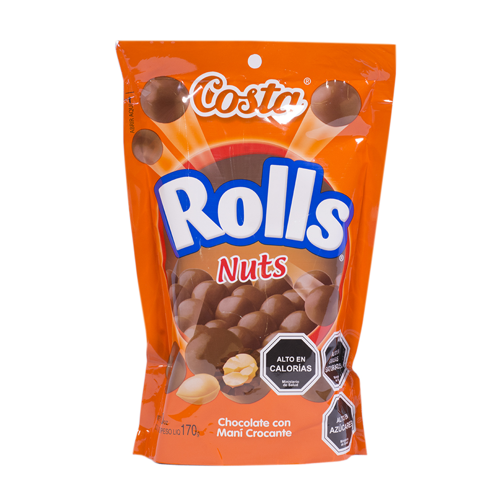 Foto do Produto CHOCOLATE COSTA ROLLS NUTS 150G