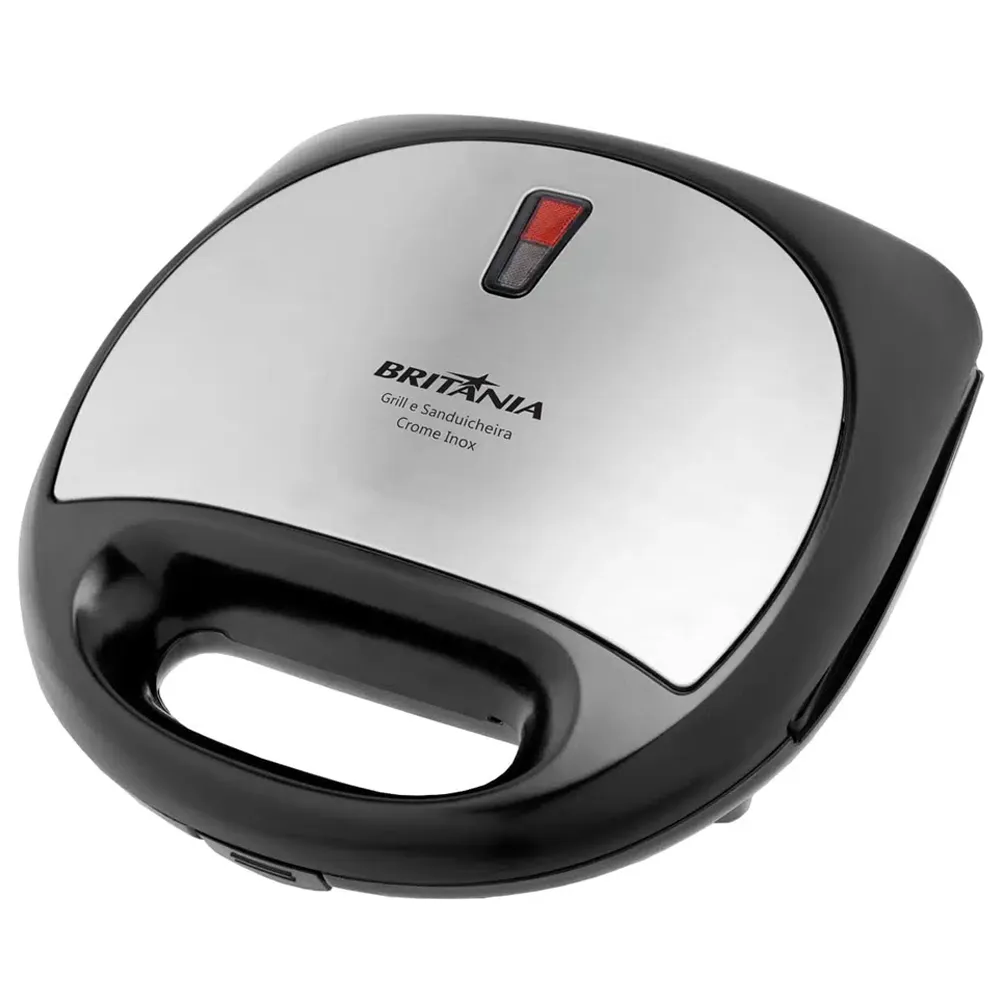 Foto do Produto BRITANIA SANDWICHERA GRILL CROME INOX 220V NEGRO