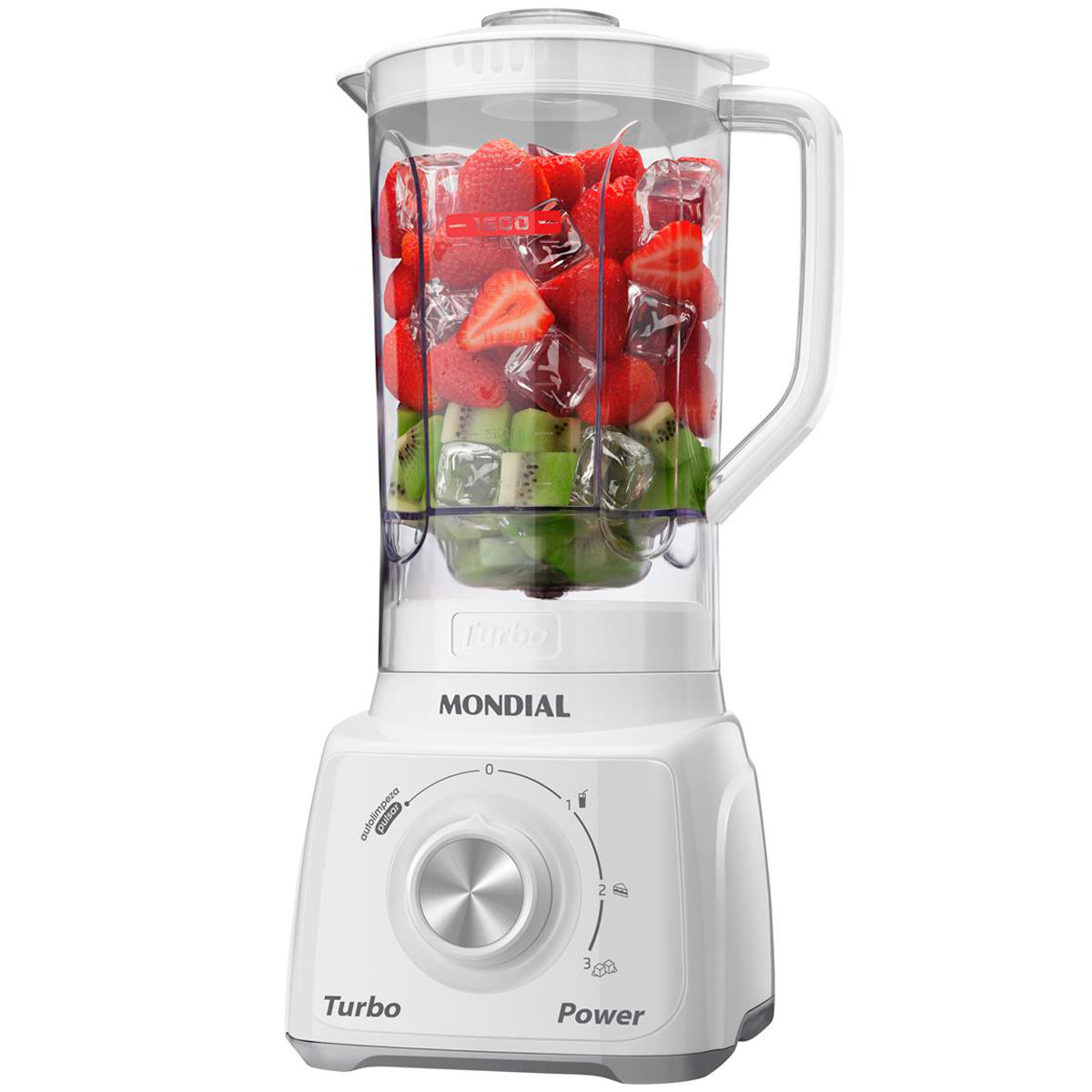 Foto do Produto Liquidificador Mondial Turbo L-99WG - 550W - 2.2L - 220V/60Hz - Branco