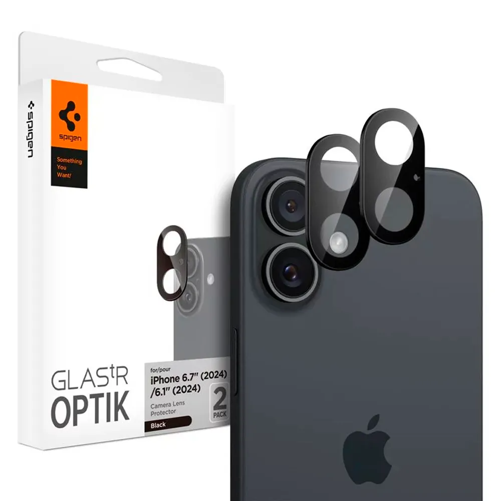 Foto do Produto SPIGEN PROTECTOR DE CAMARA IPHONE 16 PLUS OPTIK AGL07922 BLACK
