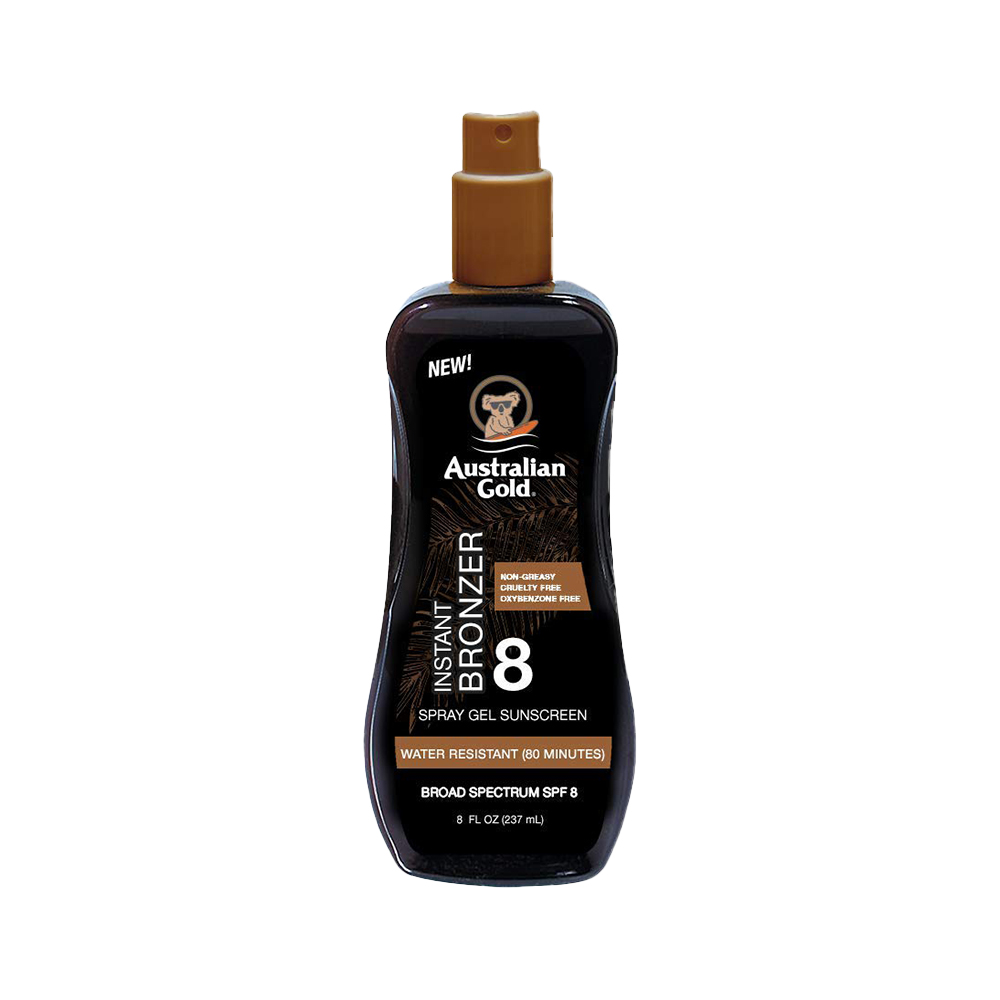 Foto do Produto BRONCEADOR SOLAR AUSTRALIAN GOLD INSTANT BRONZER SPRAY GEL SPF8 237ML