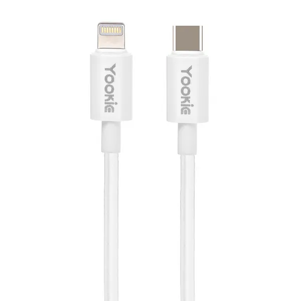 Foto do Produto Cabo USB-C para Lightning Yookie CB6 1 Metro - Branco