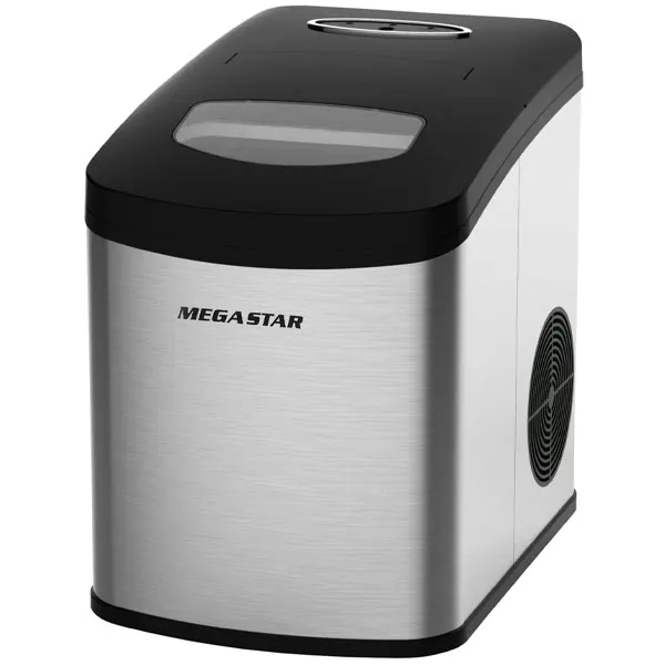 Foto do Produto Máquina de Gelo MegaStar ZB22 220 - 240 V ~ 50Hz - Prata/Preto