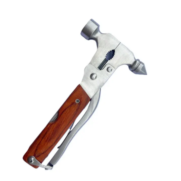 Foto do Produto Tatico Canivete Mini Martelo Multiferramenta NF6310 - Marrom/Cinza