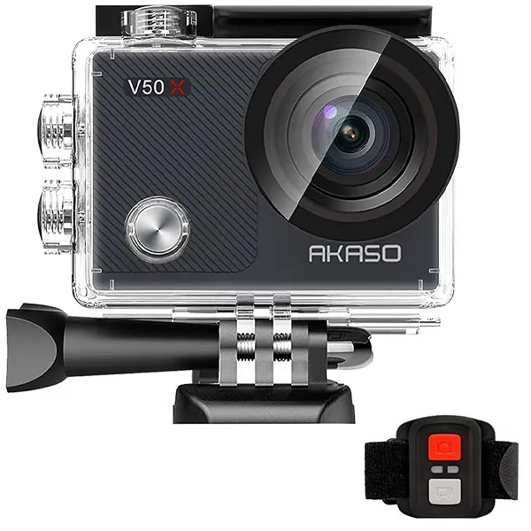 Foto do Produto Câmera de Ação AKASO V50 X 20MP 4K com Wi-Fi - Cinza