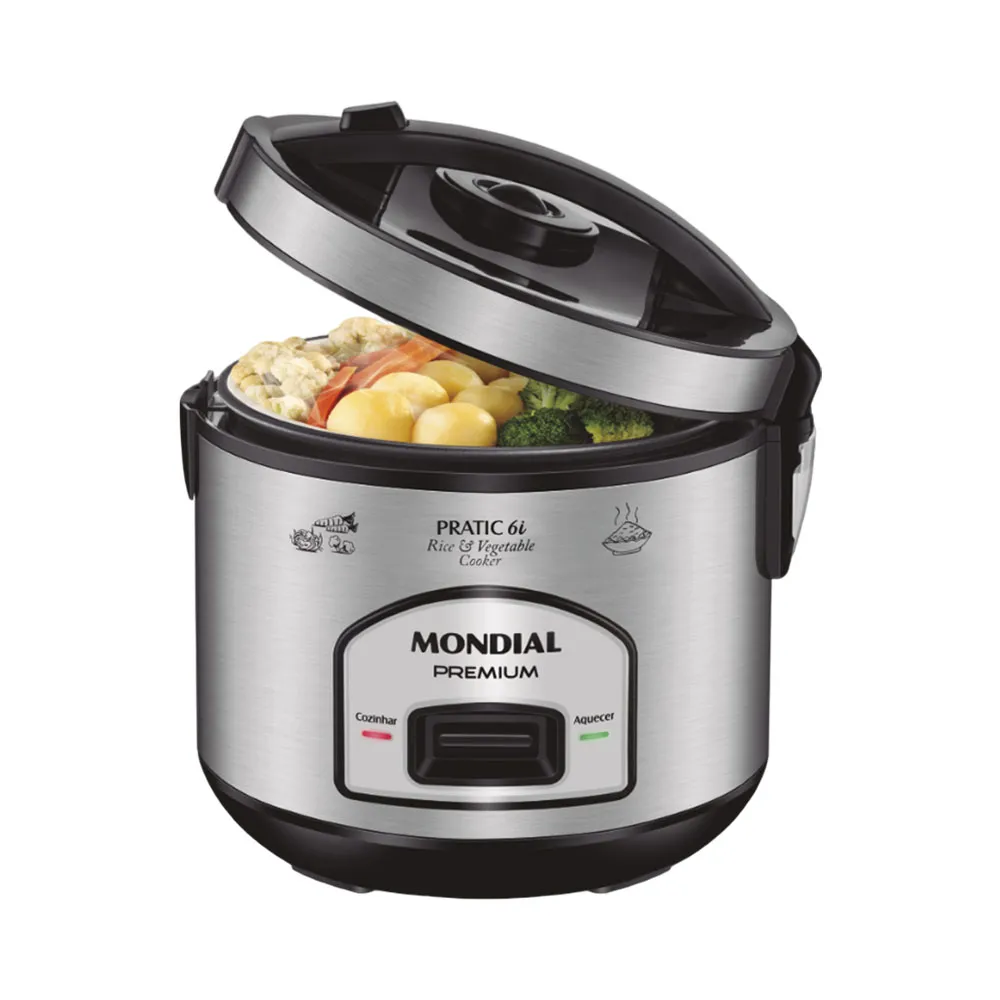 Foto do Produto MONDIAL OLLA ELECTRICA DE ARROZ Y VAPOR MONDIAL PE-43-6X PRATIC 6I 110V/60HZ