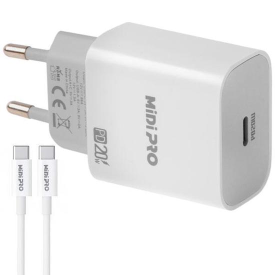 Foto do Produto Carregador Midi Pro MDP-20W Bivolt - Cabo USB-C